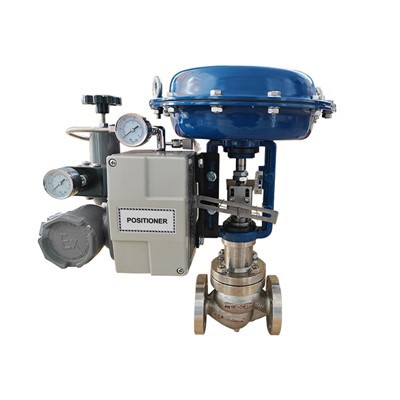 Válvula de controle pneumático de flange DN20 com posicionador