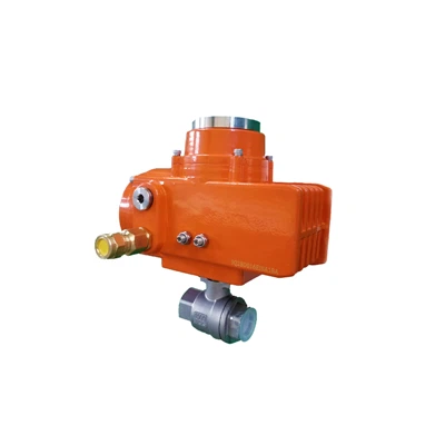 Válvula de esfera de acionamento de motor 3PCS de aço inoxidável